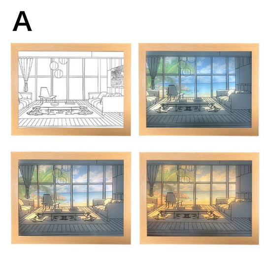 映える!光る!装飾アート絵画LEDライト - Over-Light
