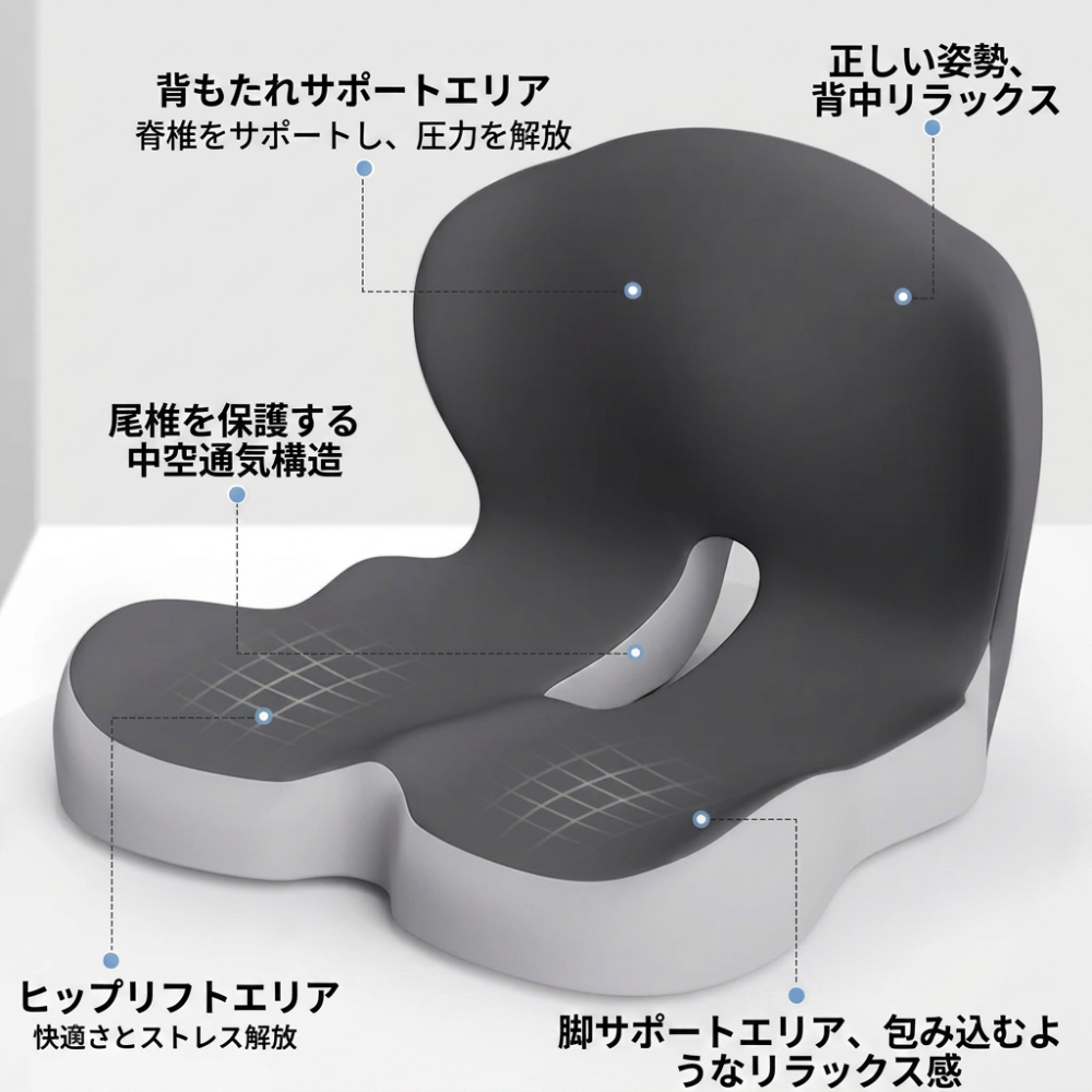 Over-Seat 人間工学に基づいたシートクッション