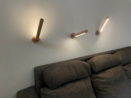 360°回転可能なUSB充電式木製屋内LEDウォールライト - Over-Light